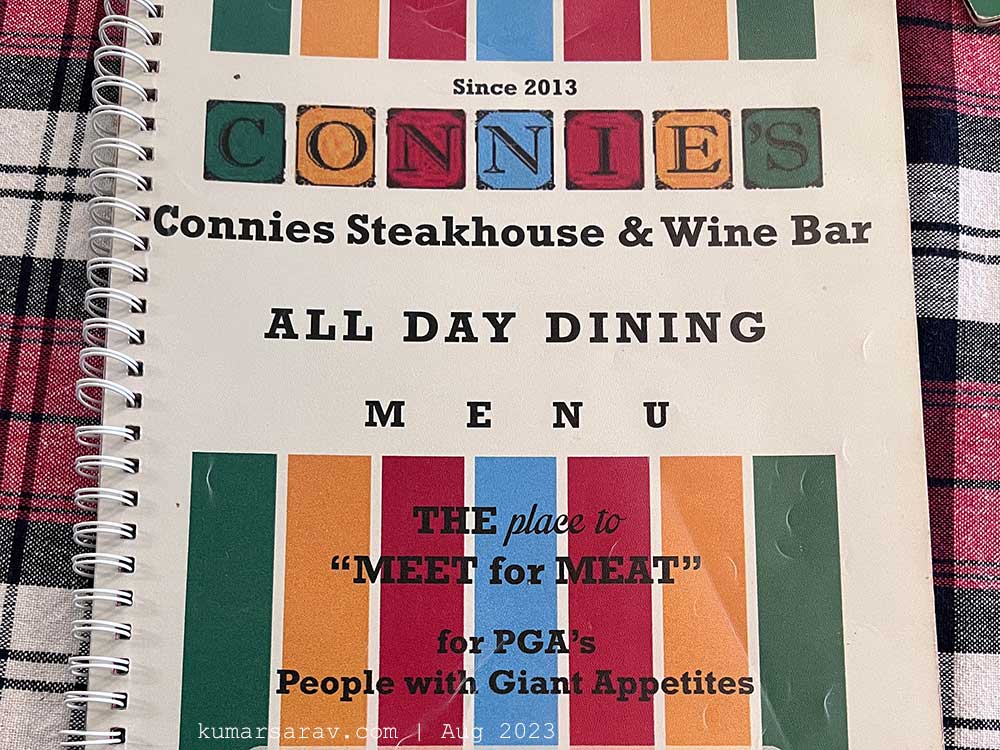 Connies Steak house Menu